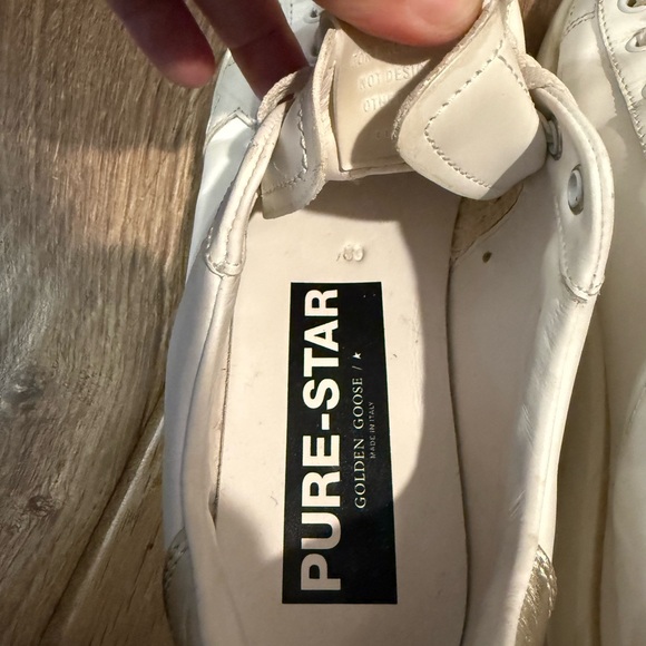 Golden Goose Pure Star Leather Glitter Low Top Sneakers - Picture 7 of 8
